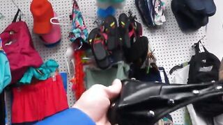 Curvy leather MILF fucked by mall cop for stealing