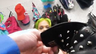 Curvy leather MILF fucked by mall cop for stealing