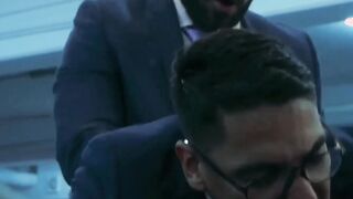 Rich men bang every others asses after hard day at work