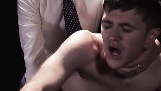 Compliant twink profound ass fingered and beat hard