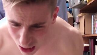 To punish himself the black officer gets some raw twink ass