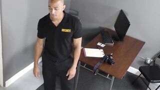 By two young black perps an athletic guard spitroast