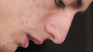 Twink jerks himself off and cums after being rawpounded hard