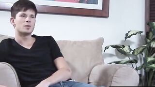 Gigantic dick twink Aaron will wank it rigid