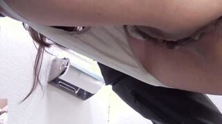 Urban Japanese hotties filmed peeing with hidden cam