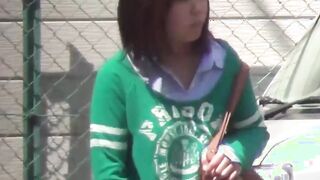 Japanese amateur babes pissing all around the city