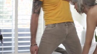 Big guy rips off shemale Itzel Saenz tight ass so hard