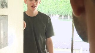 Blonde little stepbro sucks his more seasoned stepsiblings hard dick