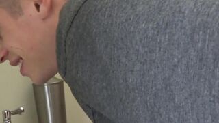 Blonde little stepbro sucks his more seasoned stepsiblings hard dick