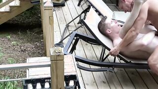 At the poolside Aiden Asher and athlete Jax Thirio are barebacking