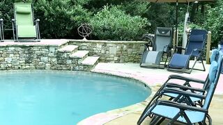 At the poolside Aiden Asher and athlete Jax Thirio are barebacking