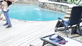At the poolside Aiden Asher and athlete Jax Thirio are barebacking
