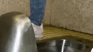 Veiled Japanese angel pees after sexy pussy excitement