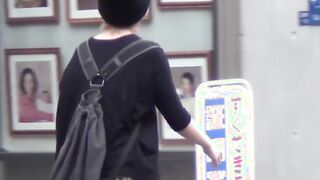 Japanese babes taped peeing in public places