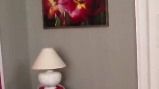 Little infant spreads legs in a triangle for anal intercourse and toy cock