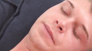 Charming thin twink solo wanking off his enormous long dick