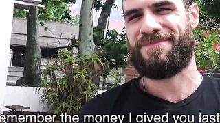 Bearded Latino brutally raw penetrated by his lovers
