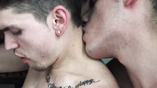 Bearded Latino brutally raw penetrated by his lovers