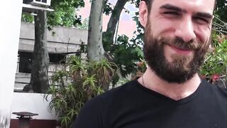 Bearded Latino brutally raw penetrated by his lovers
