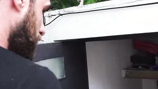 Bearded Latino brutally raw penetrated by his lovers