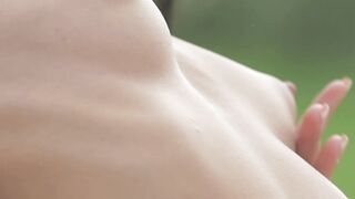 Kinky small tits hottie Sasha C strips in hot slow motion