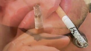 Hardcore smoker Christian Taylor showcasing enormous dick
