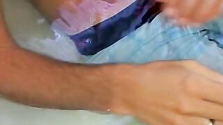 Hardcore smoker Christian Taylor showcasing enormous dick