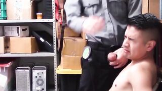 By security personnel baring their fat dick a young Latino was devastated