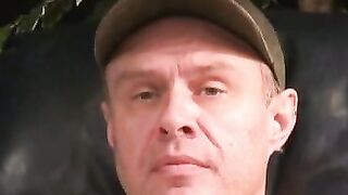 Mature amateur stroking it hard until he cums