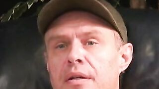 Mature amateur stroking it hard until he cums