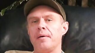 Mature amateur stroking it hard until he cums