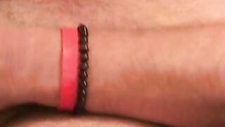 Mature amateur stroking it hard until he cums