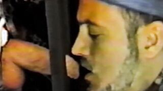 Horny vintage jock sucks off strangers big cock deepthroat