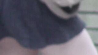 Close up video of Japanese girls pissing in public toilet
