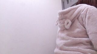 Close up video of Japanese girls pissing in public toilet