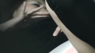 Japanese babe filmed masturbating by naughty voyeur