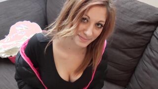 Redhaired teen plowed by strangers cock for cash in POV