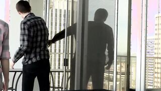 Barebacked twink jerks it off until he is ready to cum