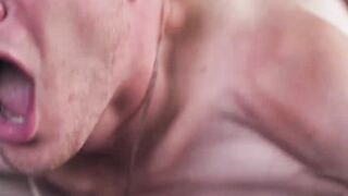 Adorable stepson sucked dick and without any protection screwed by muscle hunk