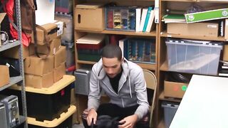 bareback screwed by horny officer is skinny black thief