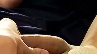 Horny Antony smokesÂ and drops cum all over the place