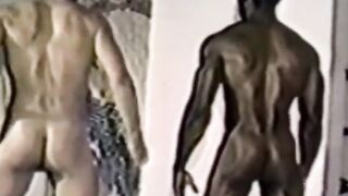 Hot bulky jocks tease and jerk off their cocks which are extremely hard