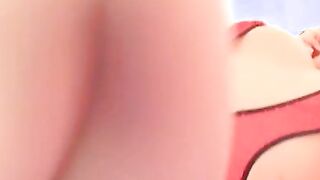Petite Japanese uses tits and tongue to make big dick cum