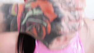 Babe with big tits fucked hardcore doggy style and eats vag