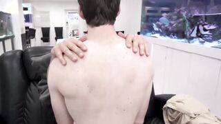 Older dad seduces young stepson and stuffs cum in his butt