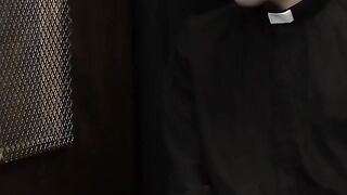 Horny strict twink deepthroats cleric before crude fucking