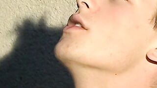 Preparing my massive cock for a rough smoky night with Shane