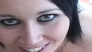 Cock sucking English slut Kaciee Marie cannot stop blowing
