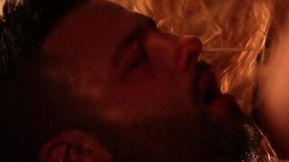 Oiled up horny babe sensual doggystyle after pussy licking