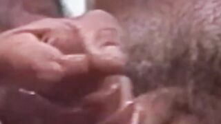 adorably retro gays petting their hairy cocks and cums